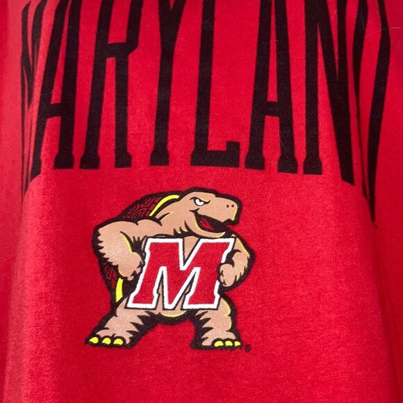 UNDER ARMOUR Maryland Terrapins Red Performance Long Sleeve Shirt Womens Large - Picture 4 of 13
